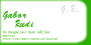 gabor rudi business card